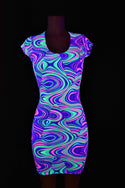 Neon Glow Worm Bodycon Dress - 5