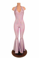 "Monroe" Halter Bell Bottom Flare Catsuit - 2