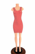 Red & White Polka Dot Tank Dress - 2