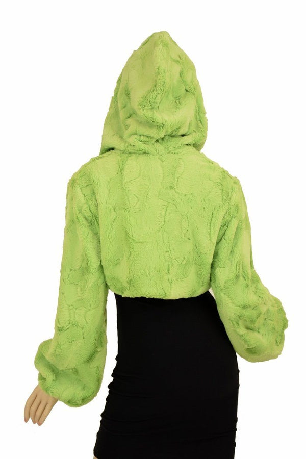 Avocado Balloon Sleeve Minky Shrug - 7