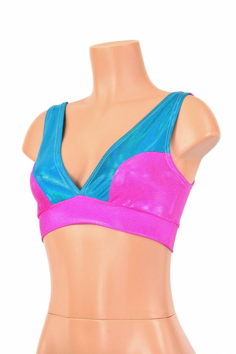 Hot Pink & Peacock Starlette Bralette - Coquetry Clothing
