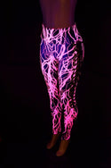 Pink Lightning Lace Up Leggings - 6