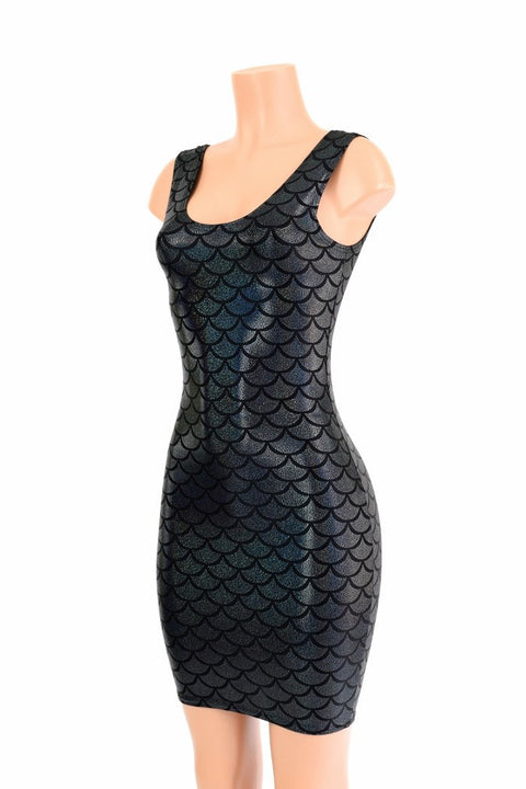 Black Mermaid Tank Dress - Coquetry Clothing