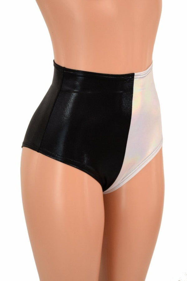 Two Tone High Waist "Siren" Shorts - 2