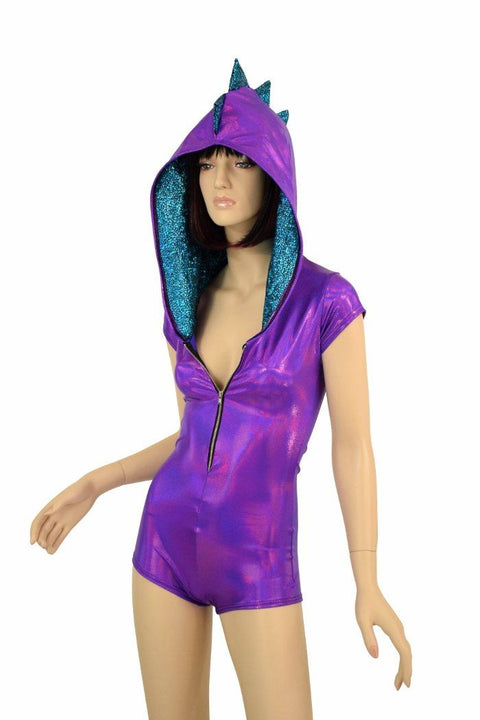 Grape & Turquoise Dragon Romper - Coquetry Clothing