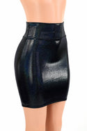 Black Holographic Bodycon Skirt - 2
