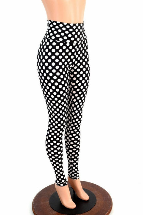 Polka Dot High Waist Pinup Leggings - Coquetry Clothing