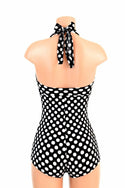 Polka Dot "Monroe" Halter Romper - 4