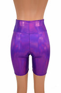 Purple Holographic Bike Shorts - 3