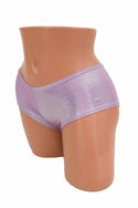 Lilac Holographic Cheeky Booty Shorts - 4
