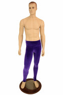 Mens Leggings in Purple Velvet - 5