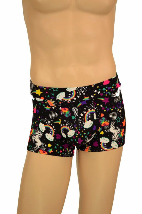 Mens "Aruba" Shorts in Unicorns & Rainbows - Coquetry Clothing