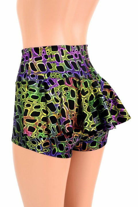 Poisonous Print Ruffle Rump Shorts - Coquetry Clothing