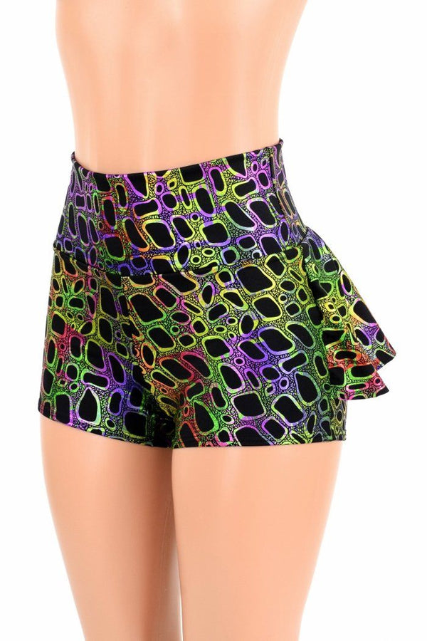 Poisonous Print Ruffle Rump Shorts - 6