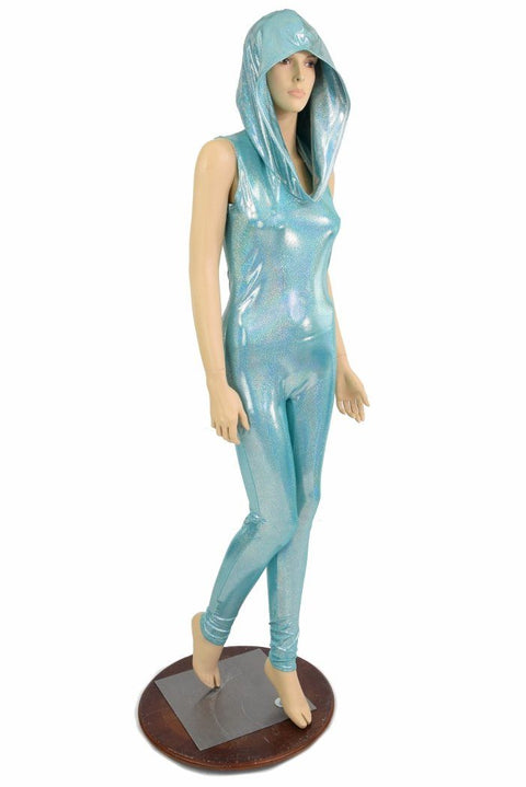 Seafoam Hooded Catsuit - Coquetry Clothing