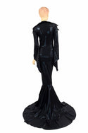 Demonica Collar Puddle Train Gown - 4