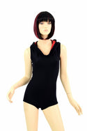 Black Romper with Red Hood Lining - 6