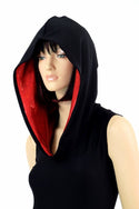 Black Romper with Red Hood Lining - 4