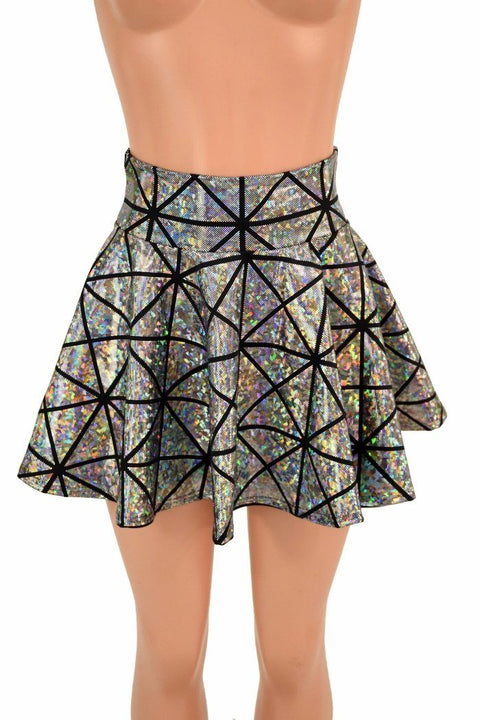 Cracked Tile Rave Mini Skirt - Coquetry Clothing