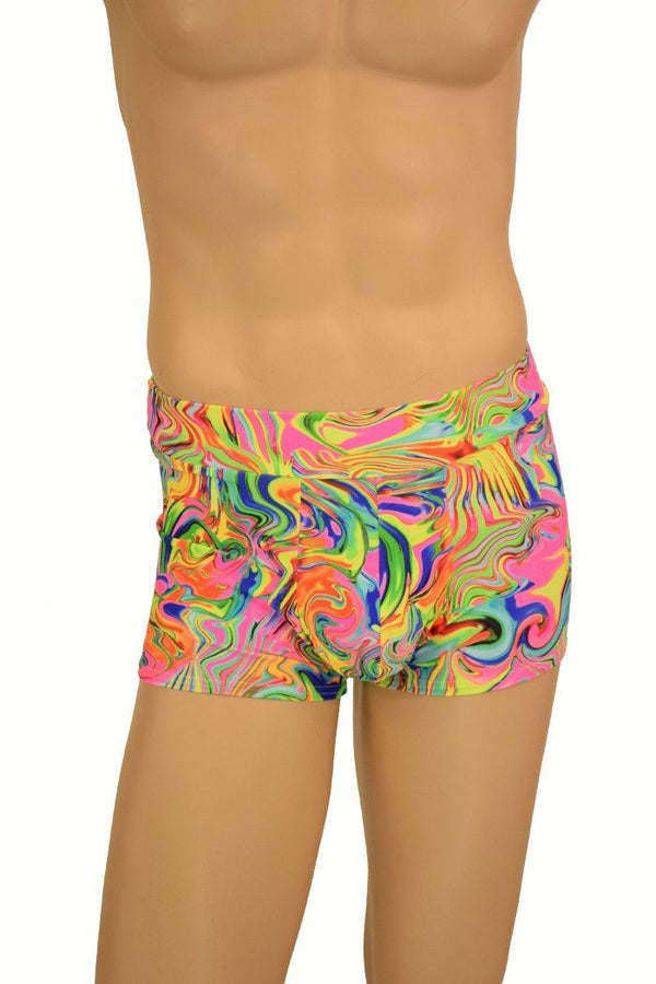 Mens "Aruba" Shorts in Neon Flux - 1