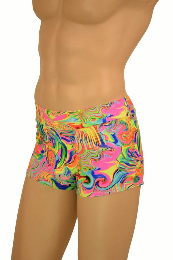 Mens "Aruba" Shorts in Neon Flux - 4