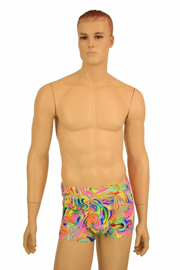 Mens "Aruba" Shorts in Neon Flux - 5