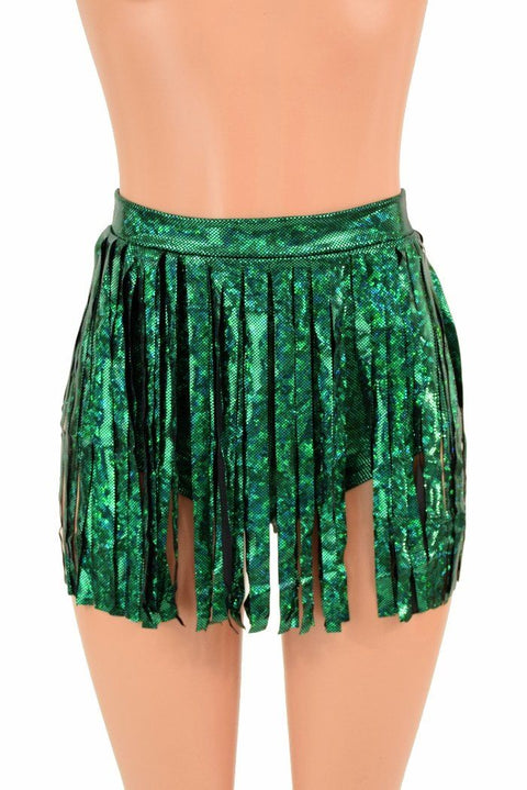 Siren Gladiator Shorts in Green Kaleidoscope - Coquetry Clothing