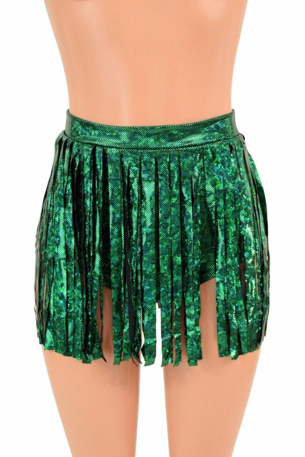 Siren Gladiator Shorts in Green Kaleidoscope - 1