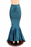 High Waist Mermaid Skirt with Puddle Train - 2