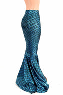 High Waist Mermaid Skirt with Puddle Train - 3