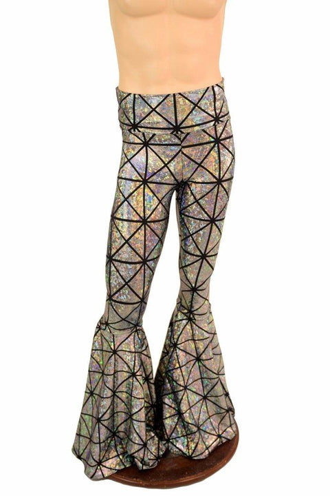 Mens Cracked Tile Bell Bottom Flares - Coquetry Clothing