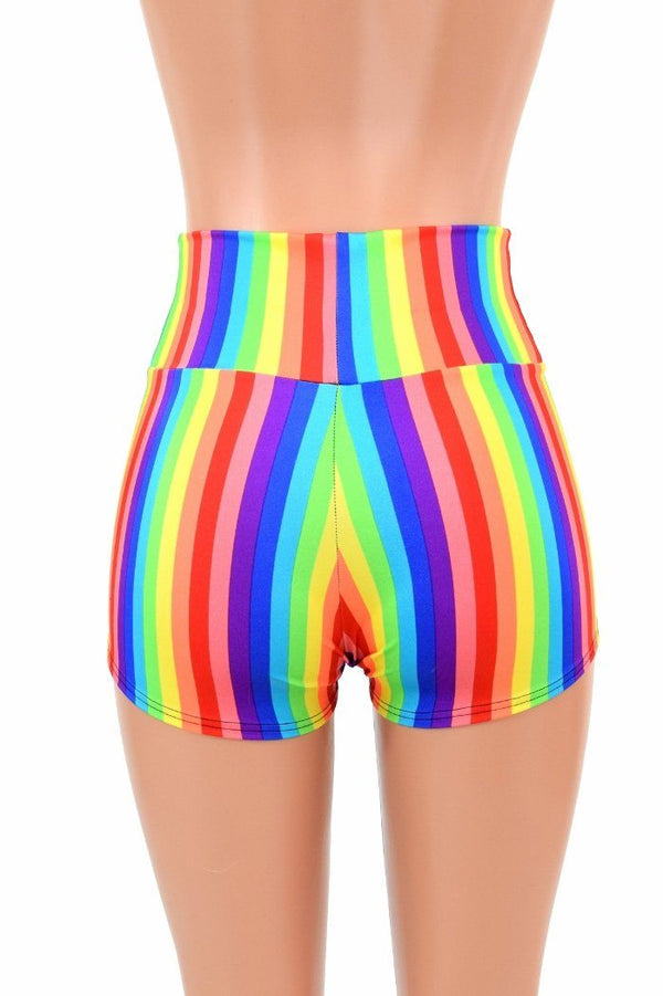 Rainbow High Waist Shorts - 5