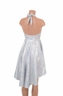 Hi Lo Silvery White Halter Dress - 4