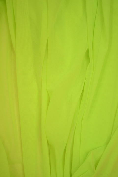 UV Glow Neon Yellow Mesh Fabric - Coquetry Clothing