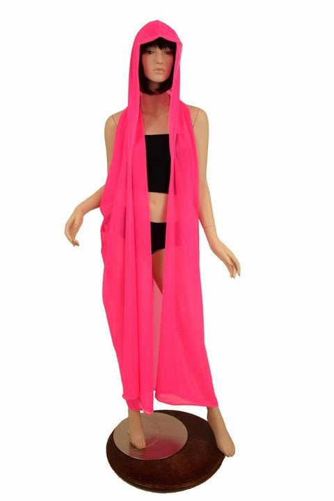 Pink Mesh Hooded Racerback Duster - Coquetry Clothing