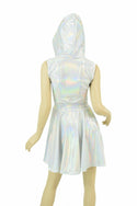 Flashbulb Sleeveless Hoodie Skater Dress - 5