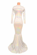 Flashbulb Holographic Puddle Train Gown - 4