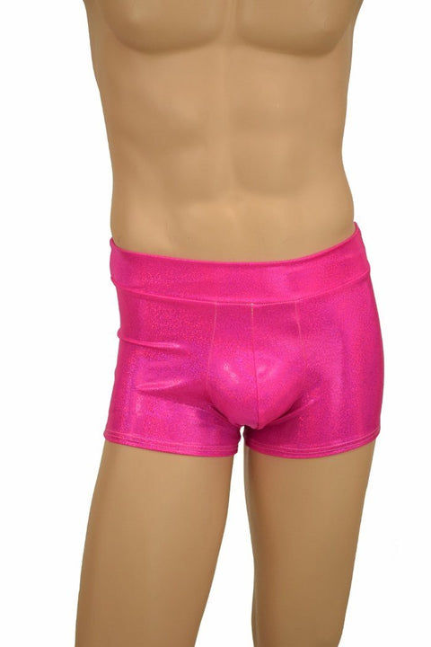 Mens "Aruba" Shorts in Pink Holo - Coquetry Clothing