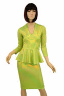 Lime Peplum Skirt Set - 1