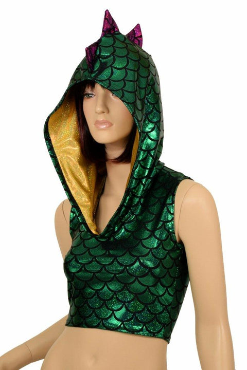Mardi Gras Sleeveless Dragon Crop - Coquetry Clothing