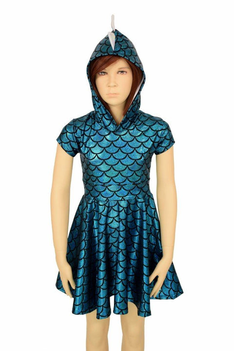 Kids Dragon Hoodie Skater Dress - Coquetry Clothing