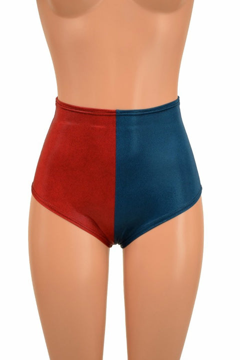 Harlequin High Waist Siren Shorts - Coquetry Clothing