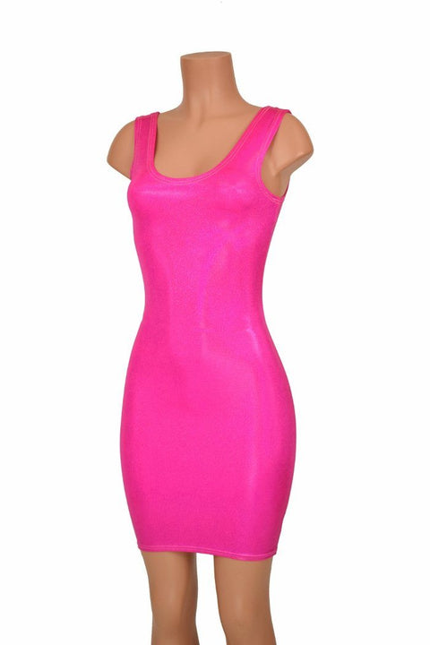 Pink UV Sparkly Jewel Tank Dress - Coquetry Clothing