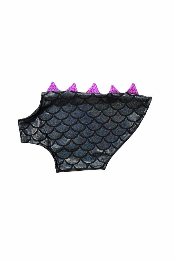Black and Purple Dragon Spiked Pet Shirt - 1