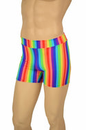 Mens "Rio" Midrise Shorts in Rainbow Stripe - 4