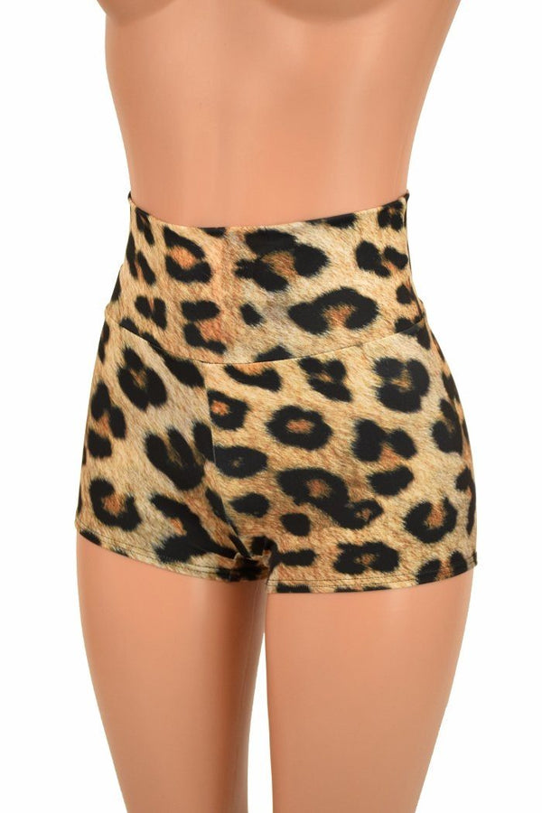 Leopard High Waist Shorts - 1