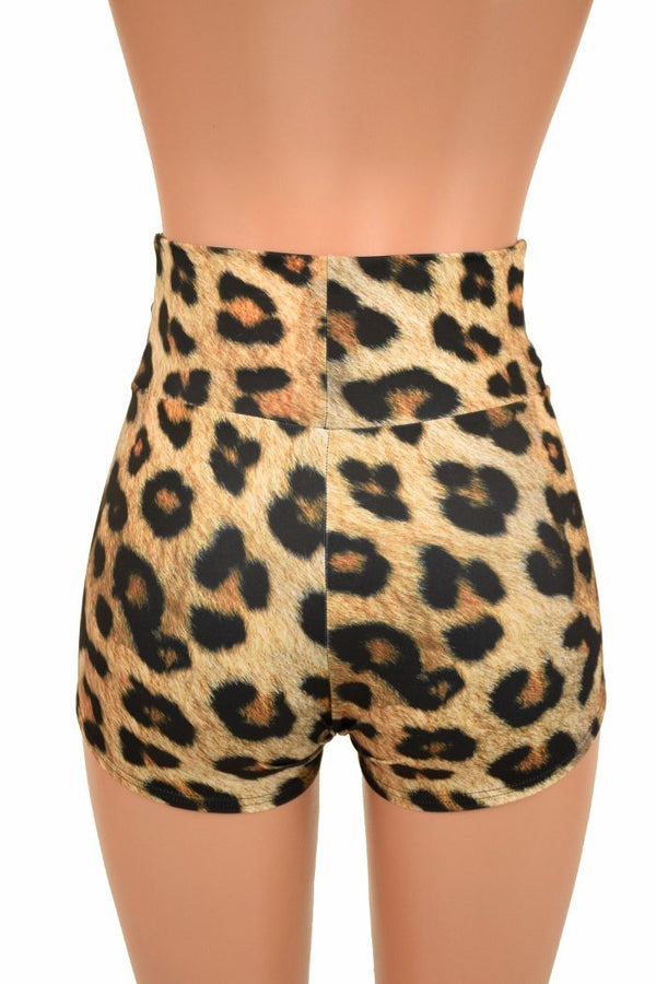 Leopard High Waist Shorts - 4