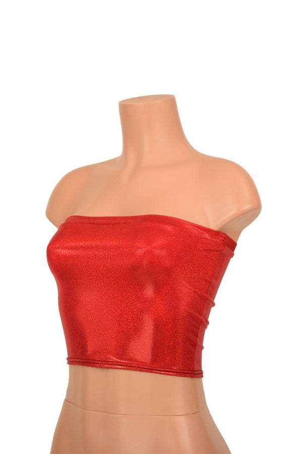 Red Sparkly Jewel Tube Top - 1