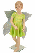 Girls Lime Skater Dress (+Fairy Wings!) - 1