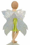Girls Lime Skater Dress (+Fairy Wings!) - 3